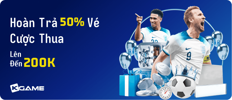 Hoàn trả 50 phần trăm cược thua tại KGAME